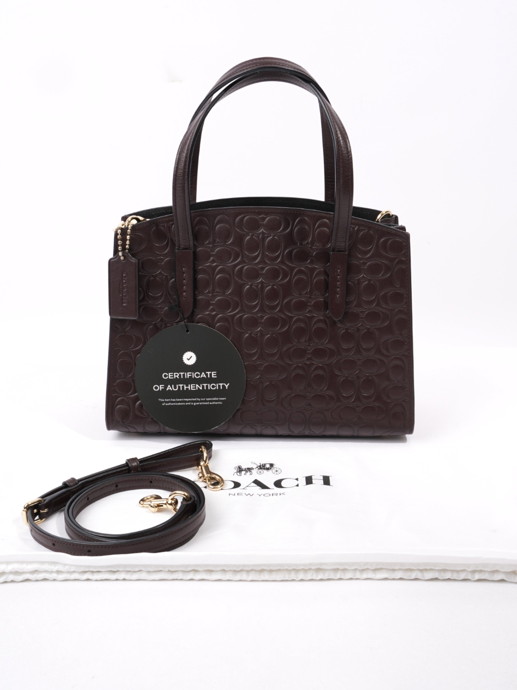 Coach Charlie Carryall Oxblood Leather 28