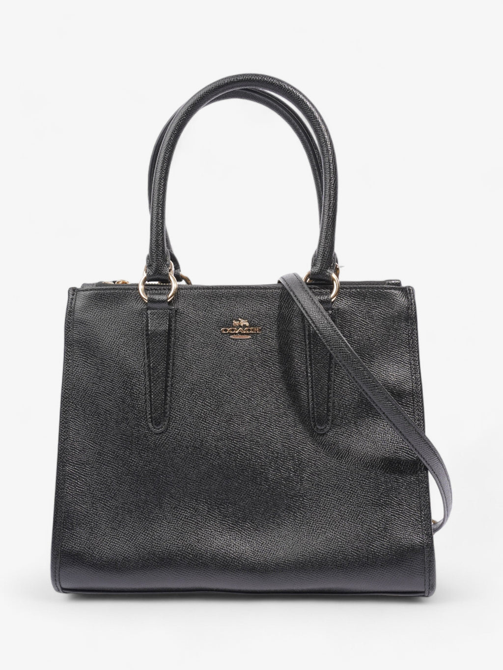 Coach Christie Carryall Black Leather Medium
