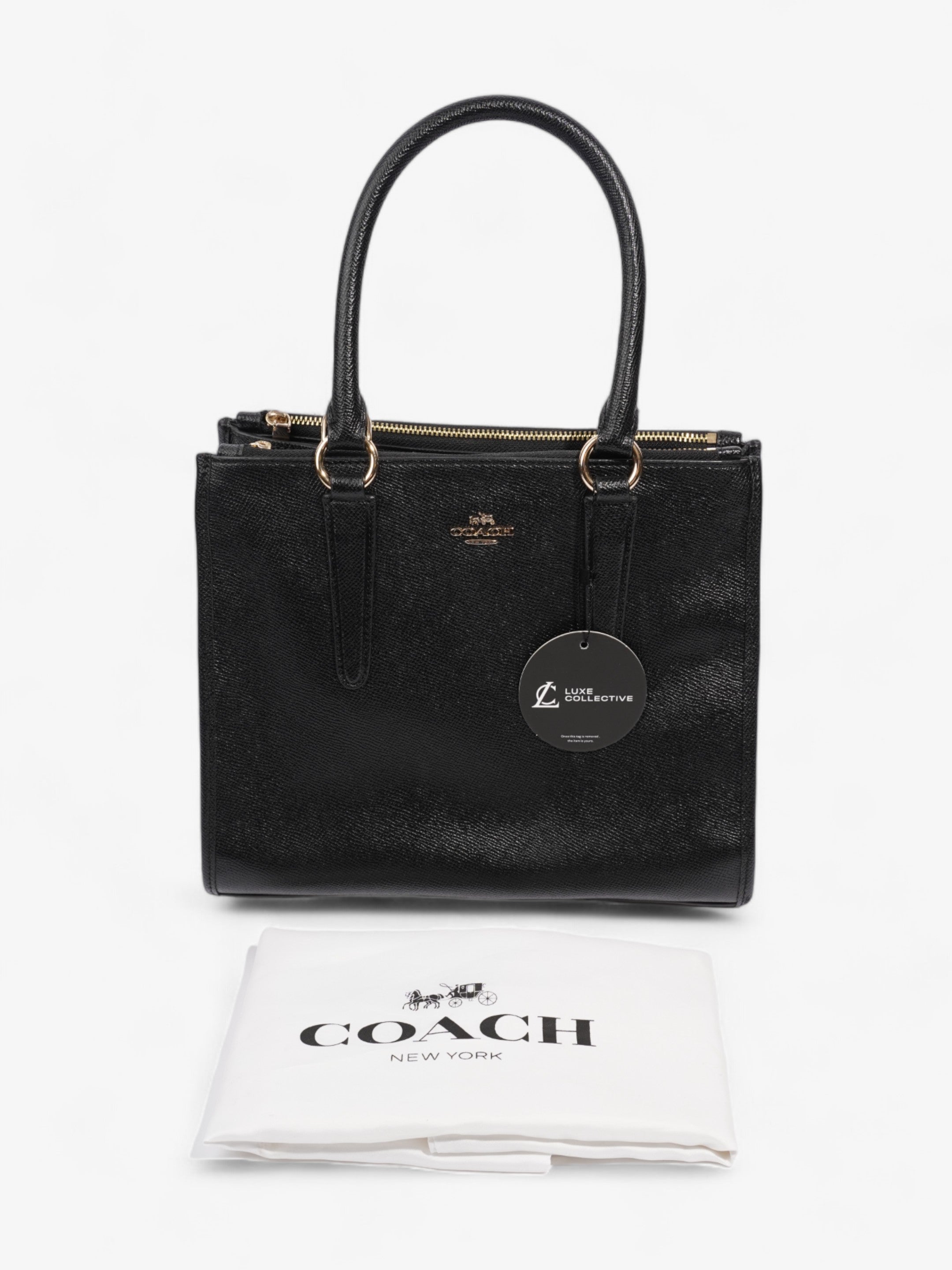 Coach Christie Carryall Black Leather Medium