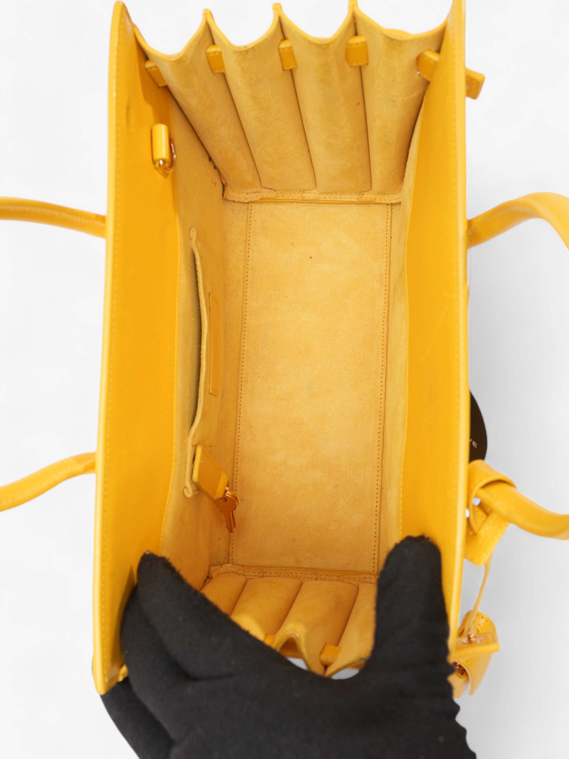 Saint Laurent Sac De Jour Yellow Leather Baby
