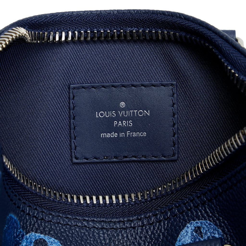 Blue Louis Vuitton Monogram Ink Watercolor Keepall XS Satchel