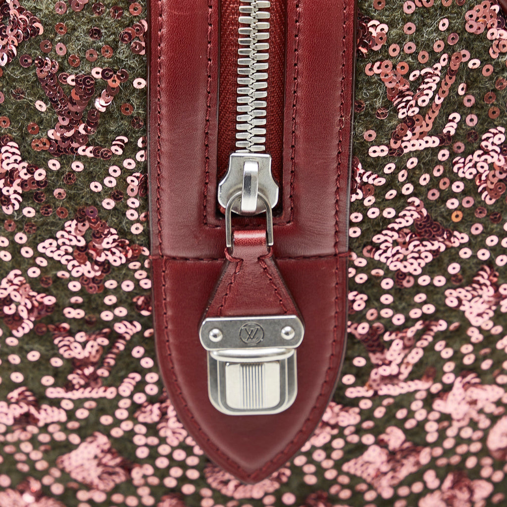 Burgundy Louis Vuitton Monogram Sunshine Express Speedy 30 Boston Bag