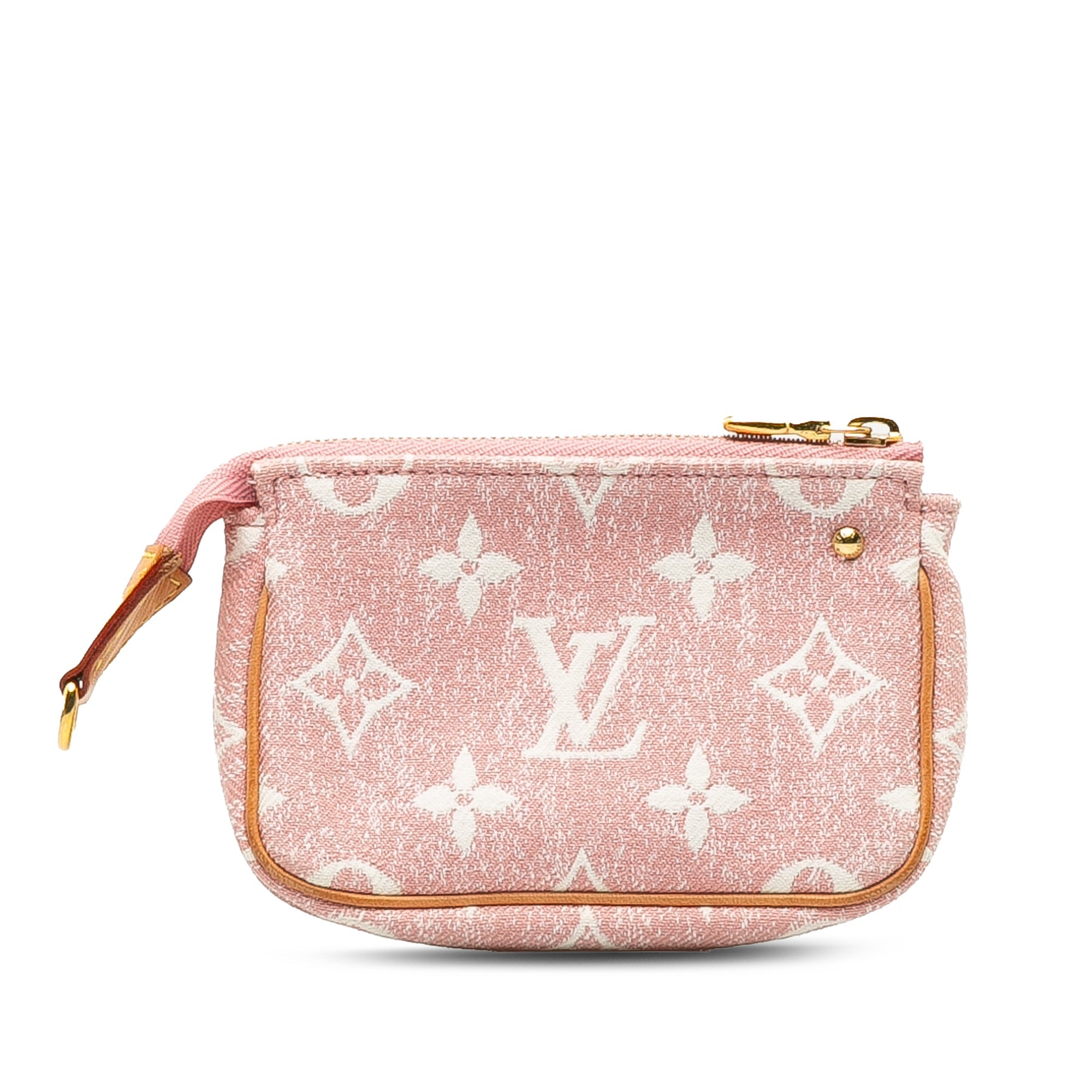 Pink Louis Vuitton Micro Monogram Jacquard Denim Pochette Accessoires Pouch