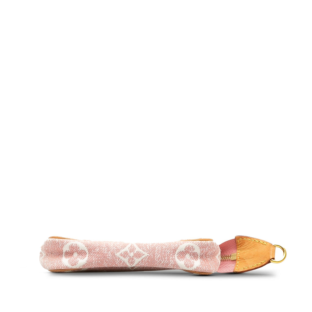 Pink Louis Vuitton Micro Monogram Jacquard Denim Pochette Accessoires Pouch