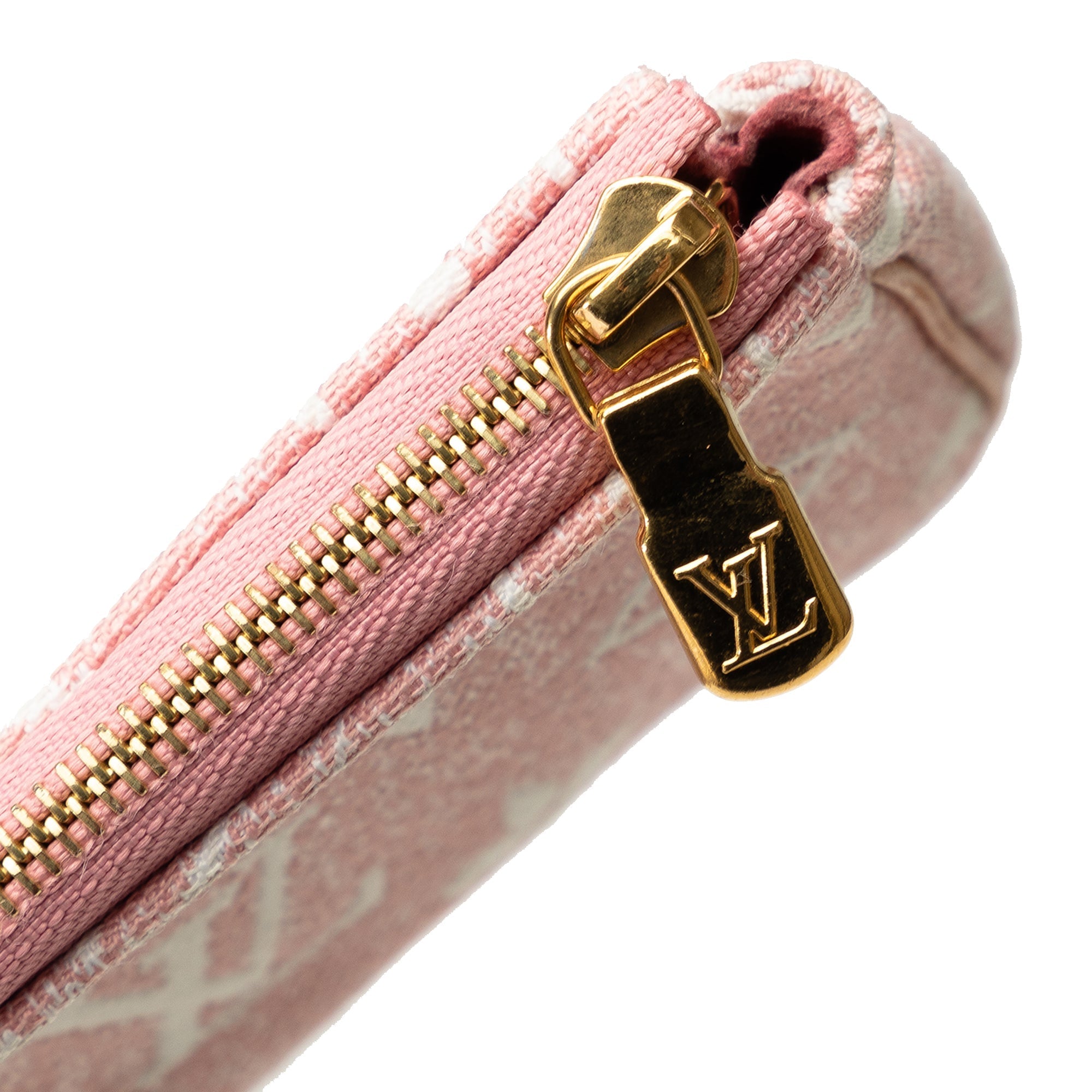 Pink Louis Vuitton Micro Monogram Jacquard Denim Pochette Accessoires Pouch