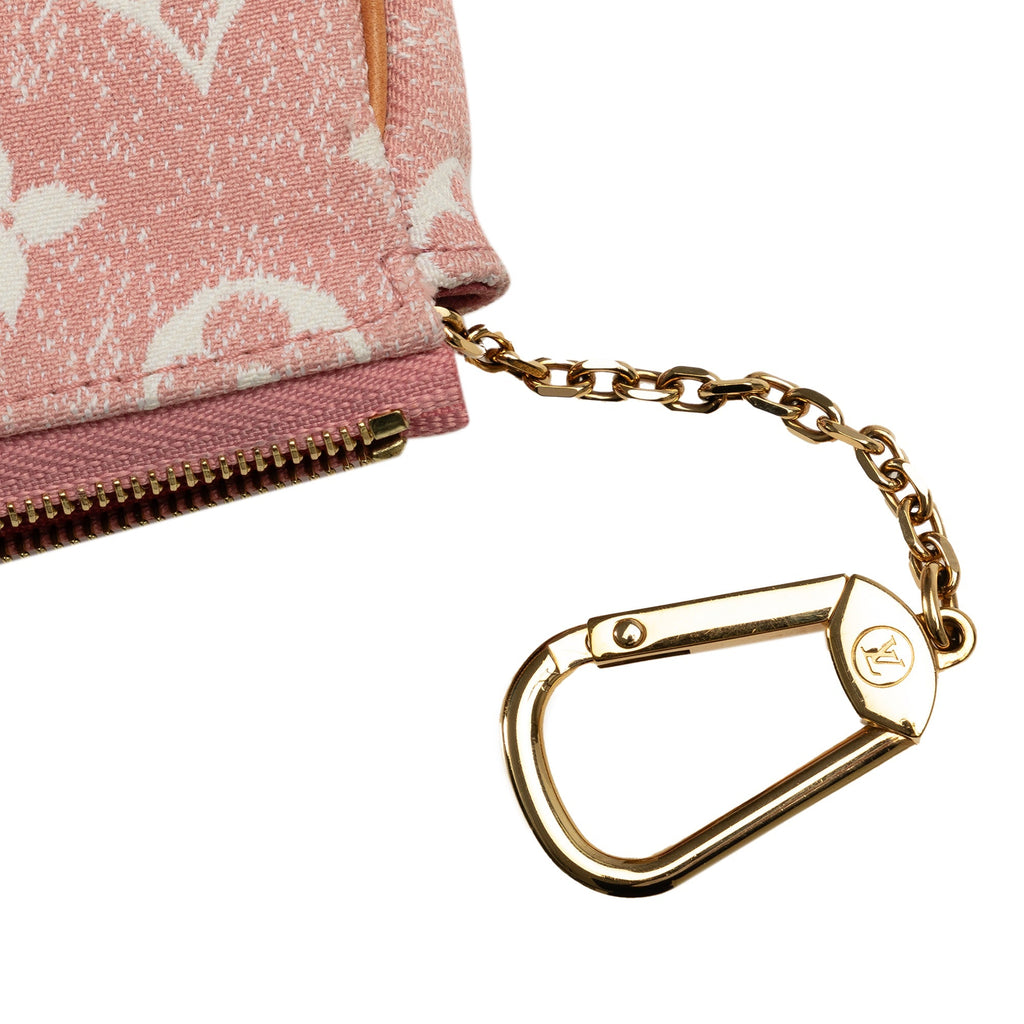 Pink Louis Vuitton Micro Monogram Jacquard Denim Pochette Accessoires Pouch