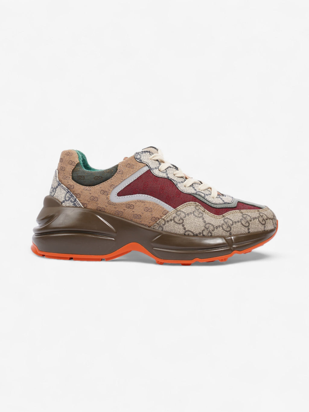 Gucci GG Rhyton Low Top GG Supreme / Brown / Multi Leather EU 37 UK 4