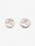 Gucci Interlocking G Earrings Silver Silver Sterling