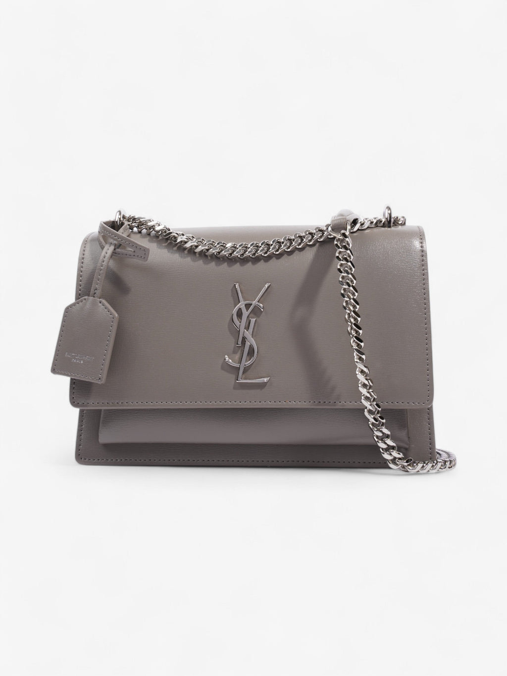 Saint Laurent Sunset Grey Calfskin Leather Medium