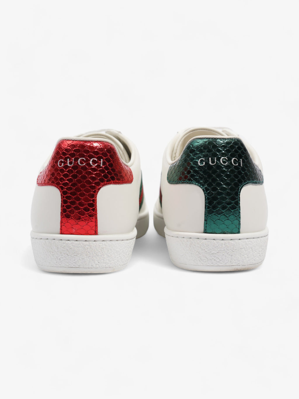 Gucci Ace Sneakers with Bee White / Red / Green Leather EU 37.5 UK 4.5