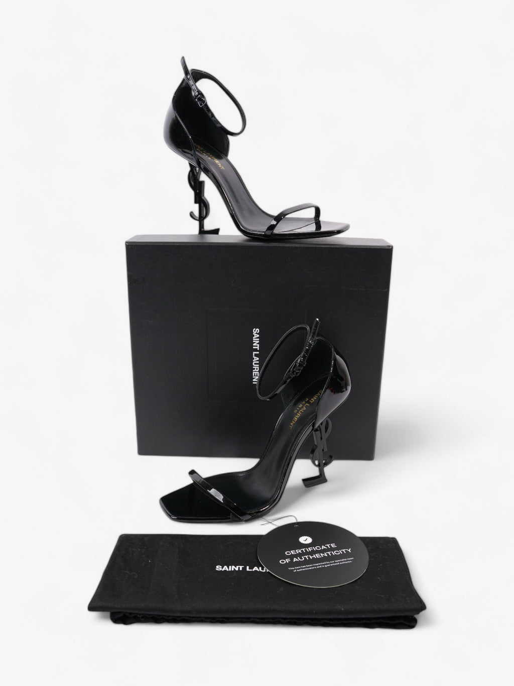 Saint Laurent Opyum 110 110 Black Patent Leather EU 40 UK 7