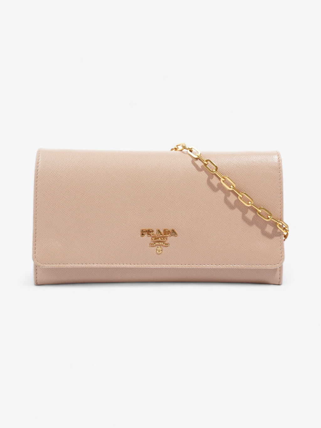 Prada Long Flap Neutral Saffiano Leather