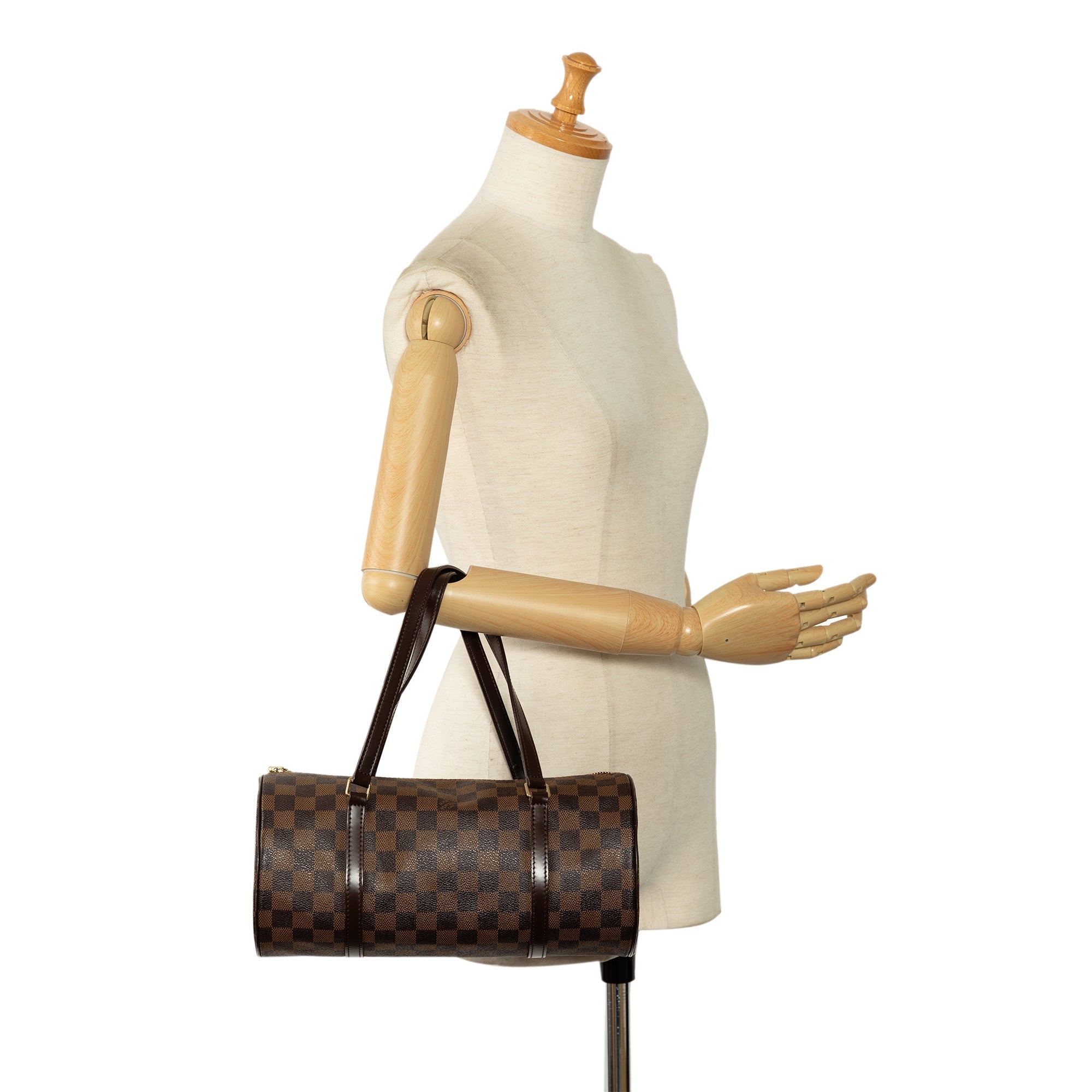 Brown Louis Vuitton Damier Ebene Papillon 30 Handbag