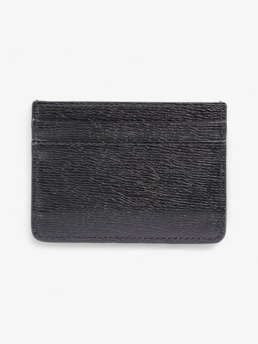 Gucci Logo Card Holder Black / Gold Leather