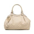 Beige Gucci Guccissima Sukey Tote Bag