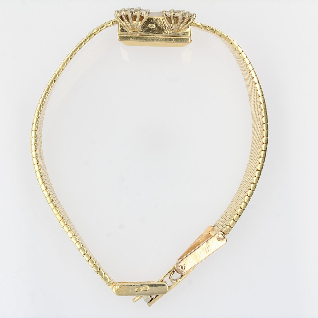 Retro Diamond 18 Karat Yellow Gold Lady's Watch