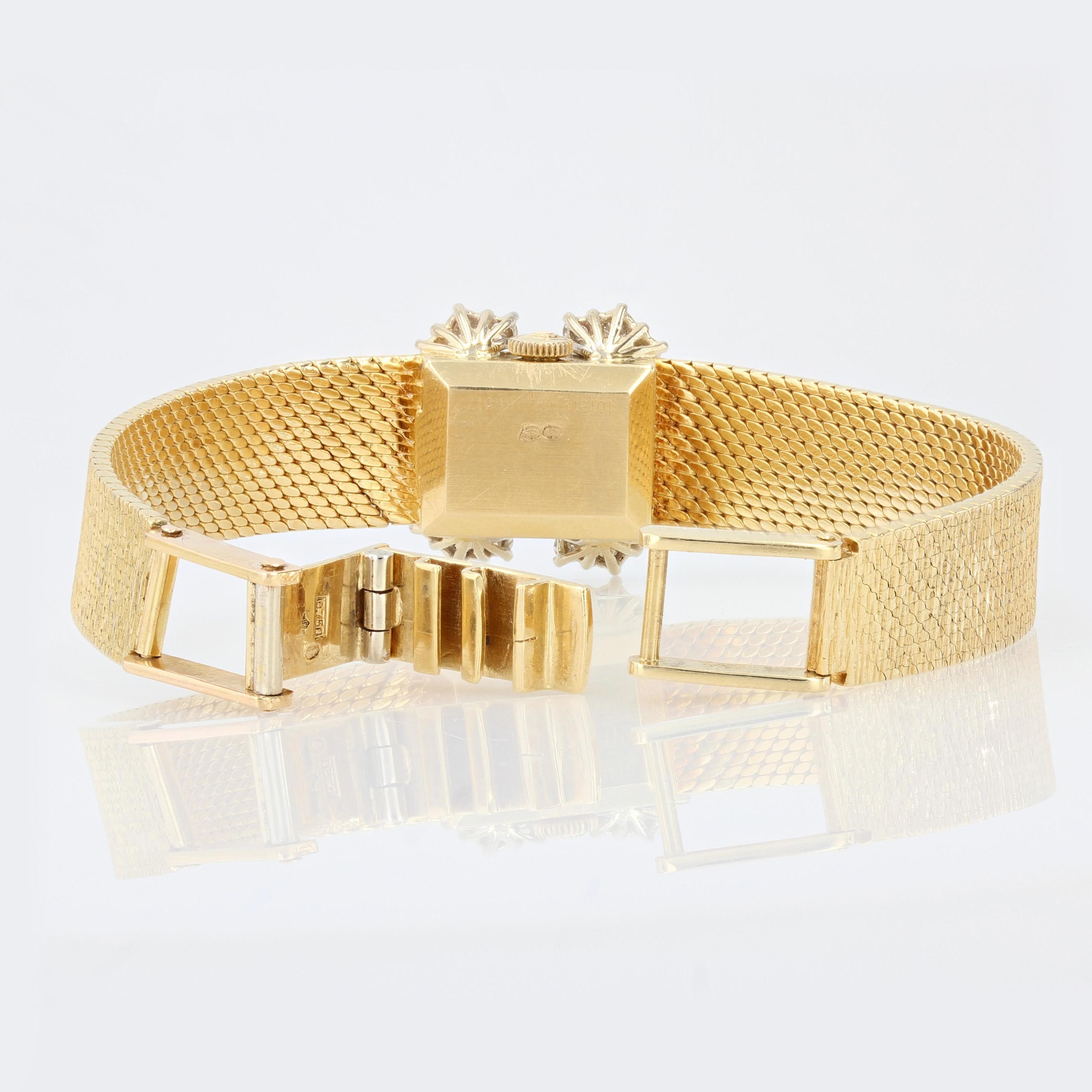 Retro Diamond 18 Karat Yellow Gold Lady's Watch