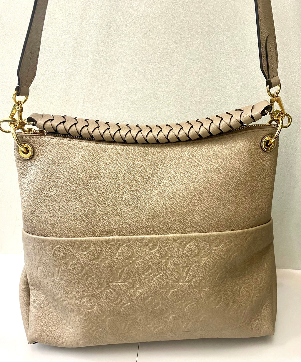 LOUIS VUITTON MONOGRAM EMPREINTE LEATHER MAIDA HOBO BAG TOURTERELLE