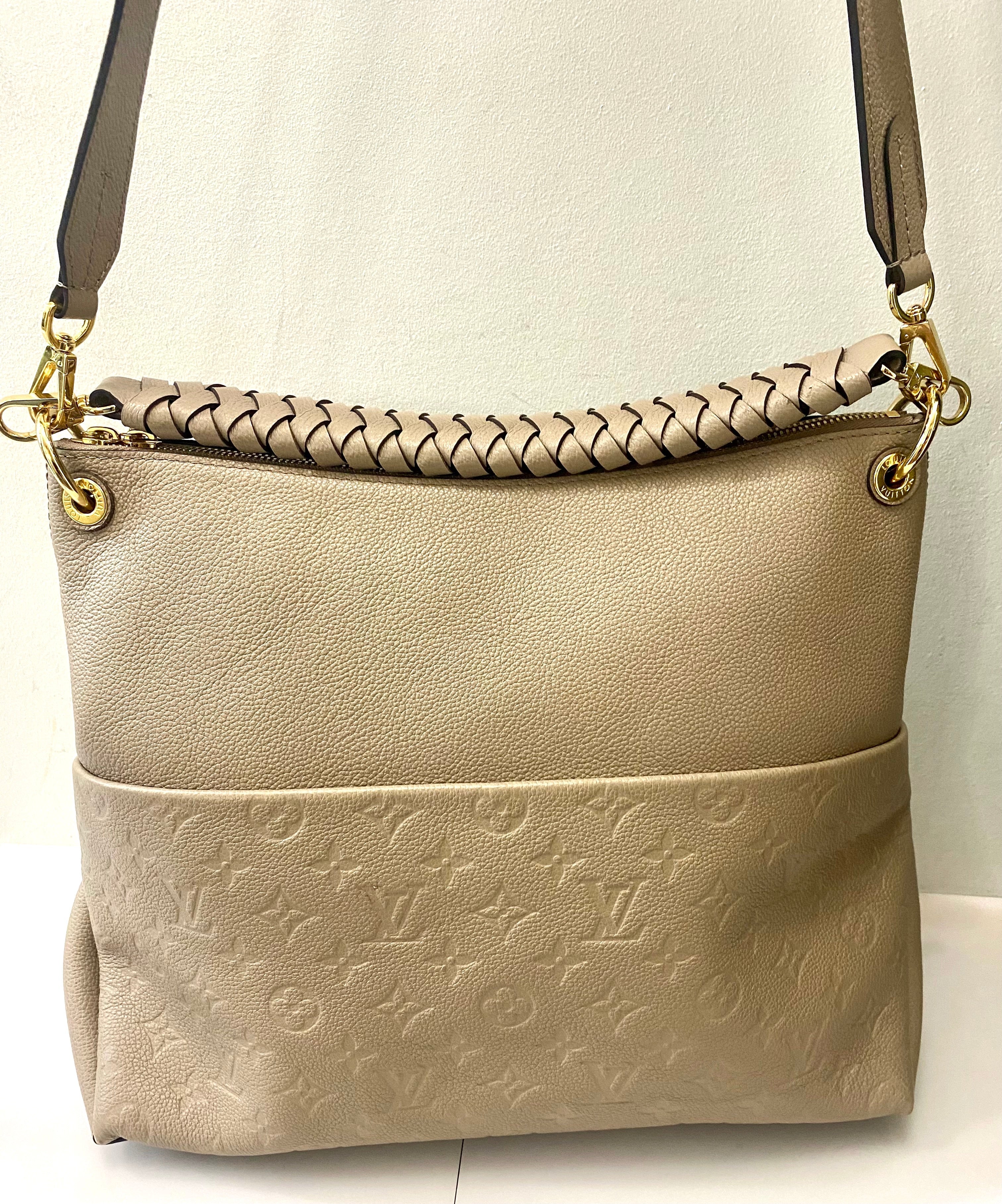 LOUIS VUITTON MONOGRAM EMPREINTE LEATHER MAIDA HOBO BAG TOURTERELLE