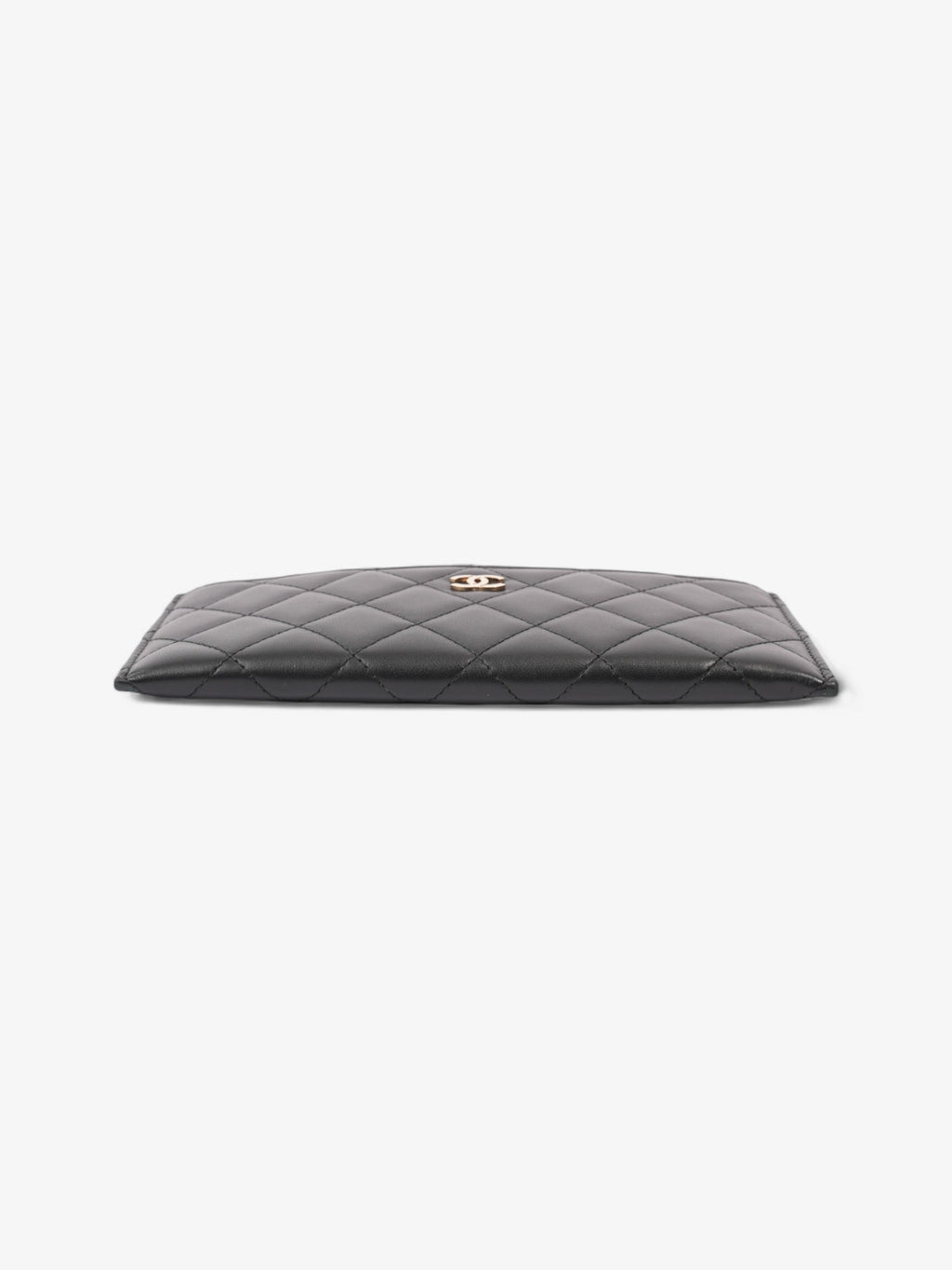 Chanel Zip Wallet Black Lambskin Leather