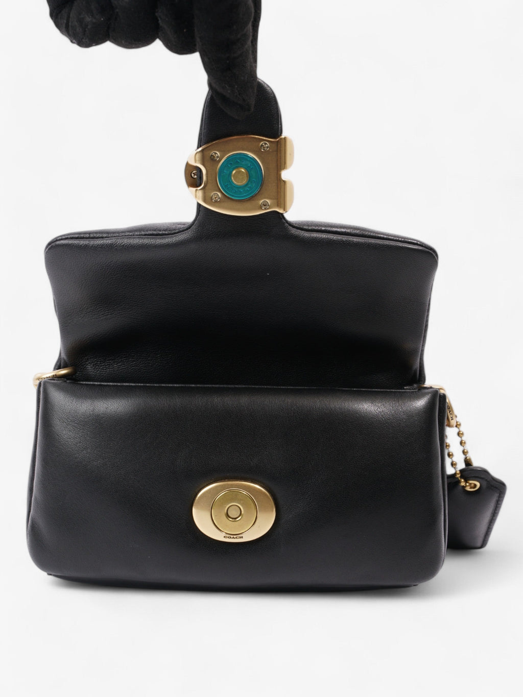 Coach Pillow Tabby Black Nappa Leather 18