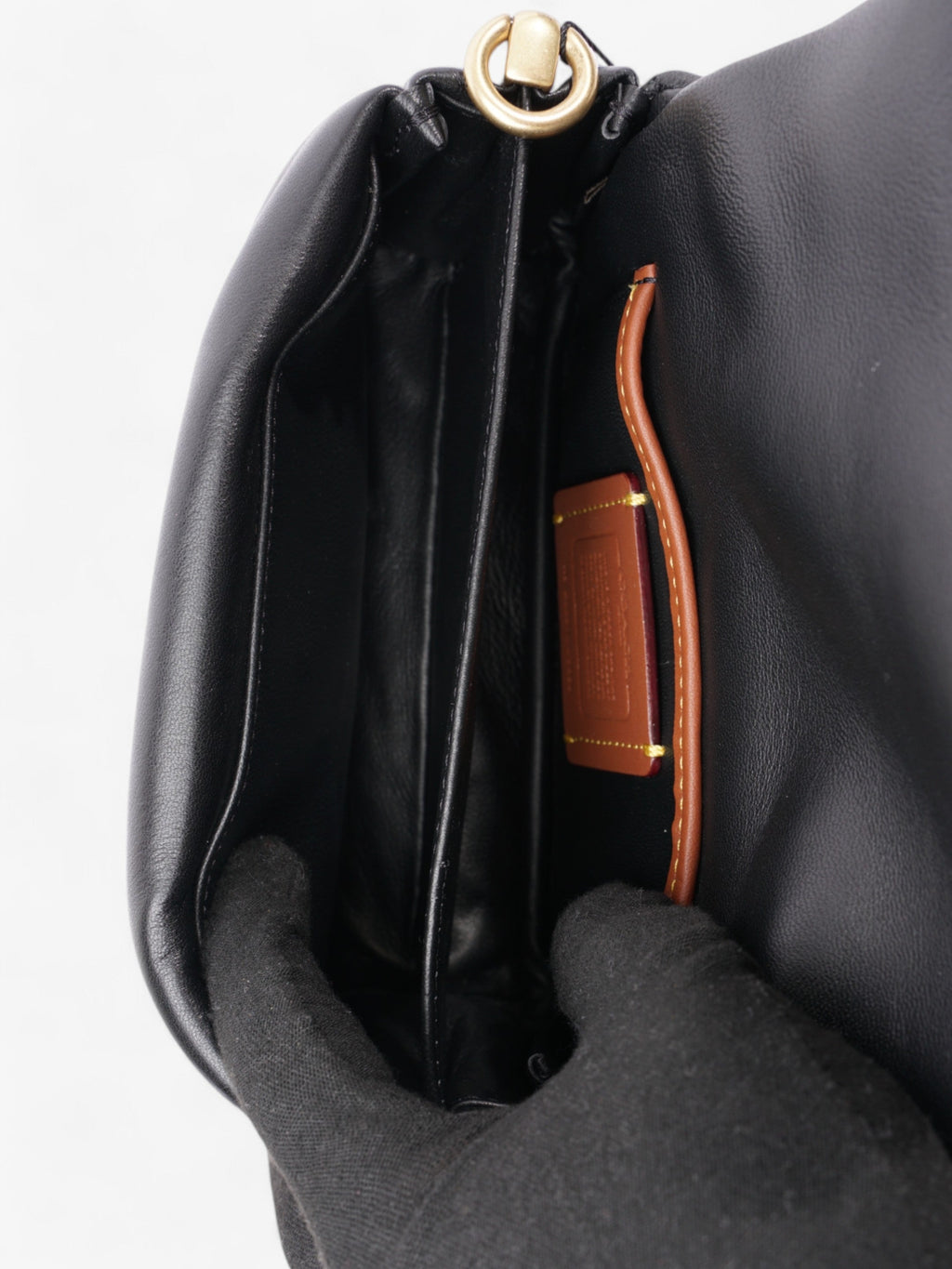 Coach Pillow Tabby Black Nappa Leather 18