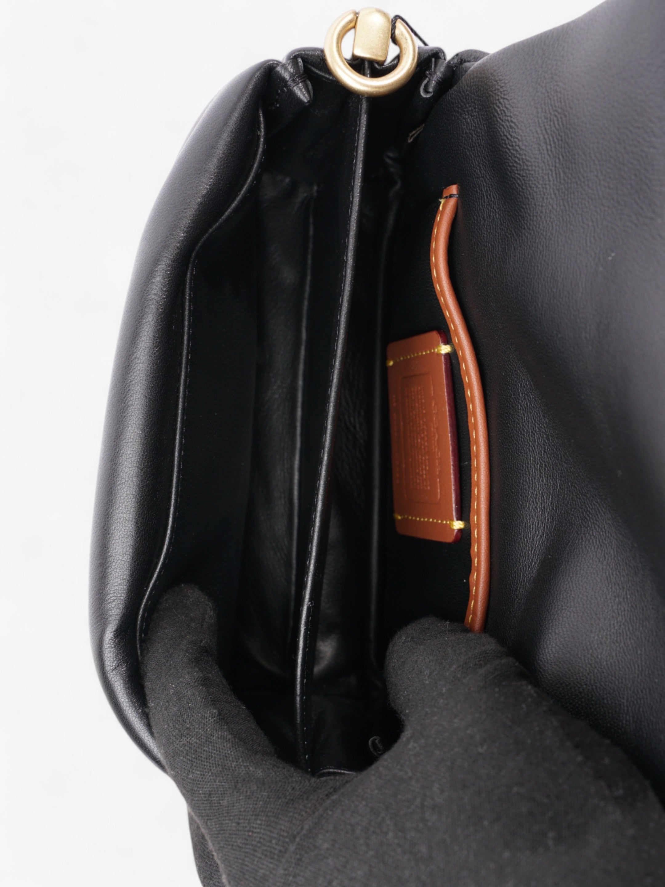 Coach Pillow Tabby Black Nappa Leather 18