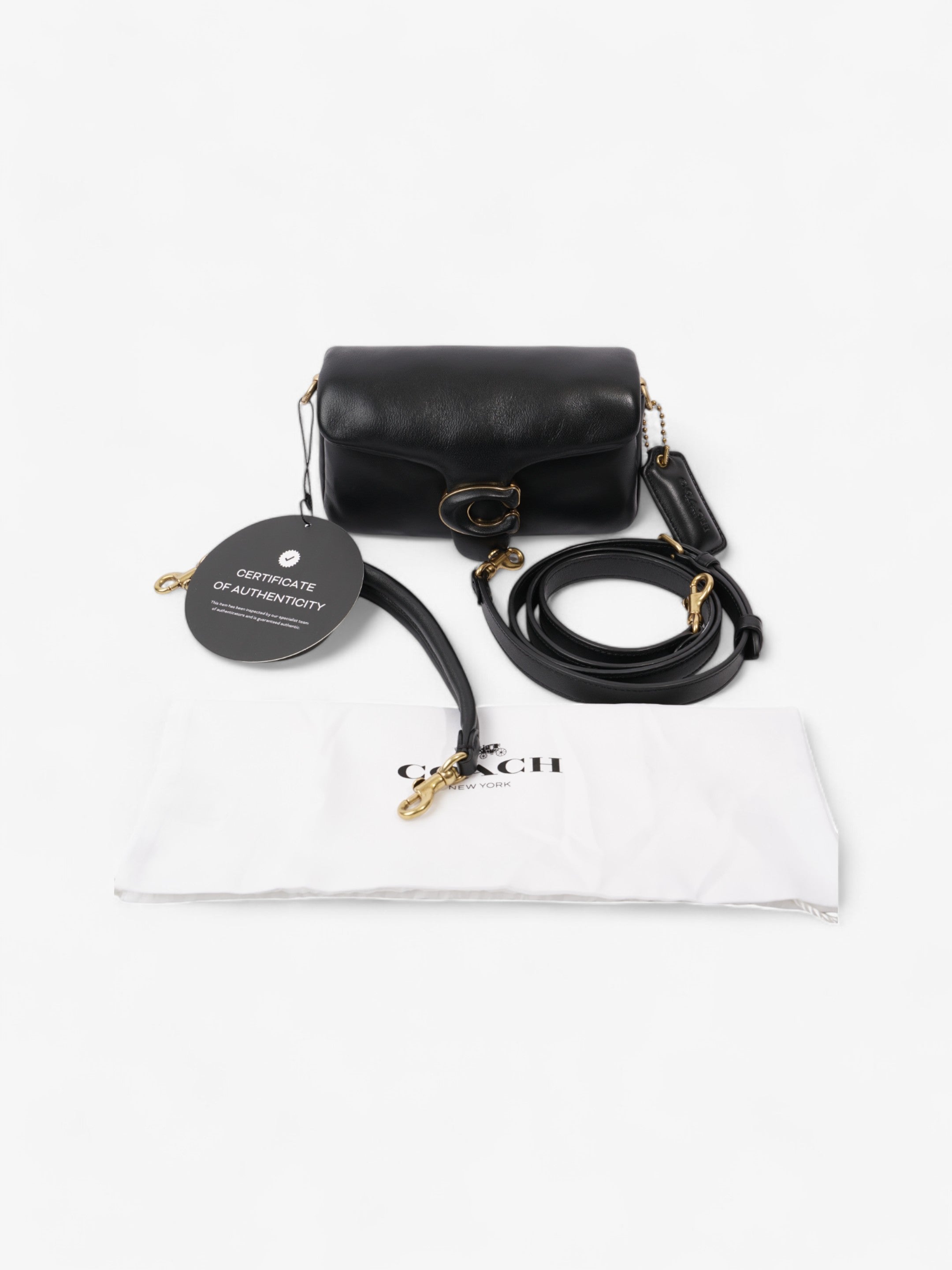 Coach Pillow Tabby Black Nappa Leather 18