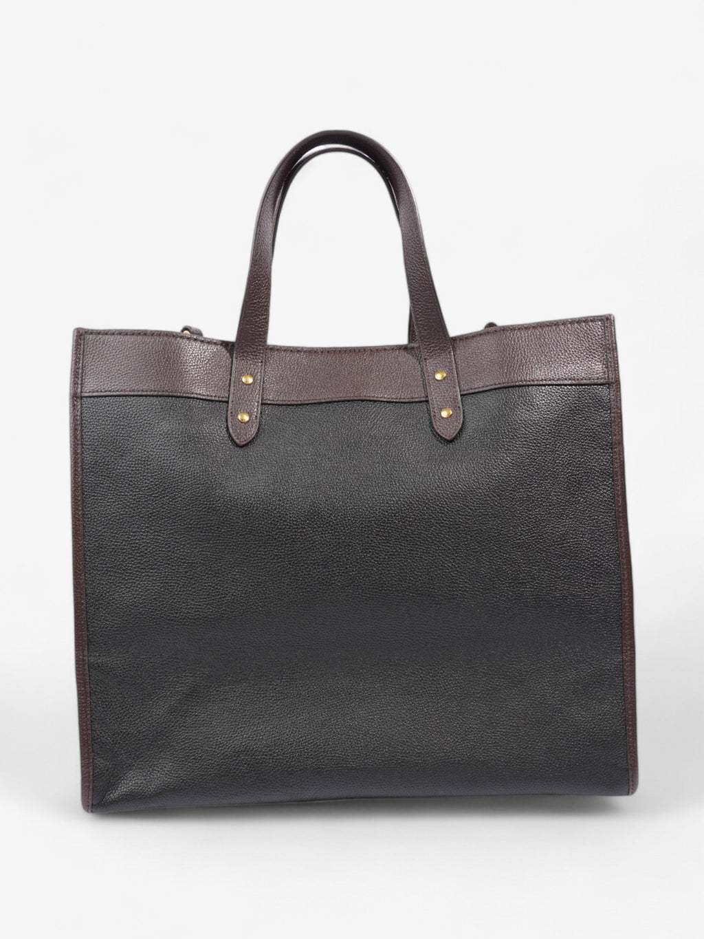 Coach Field Tote Black / Oxblood Leather 40
