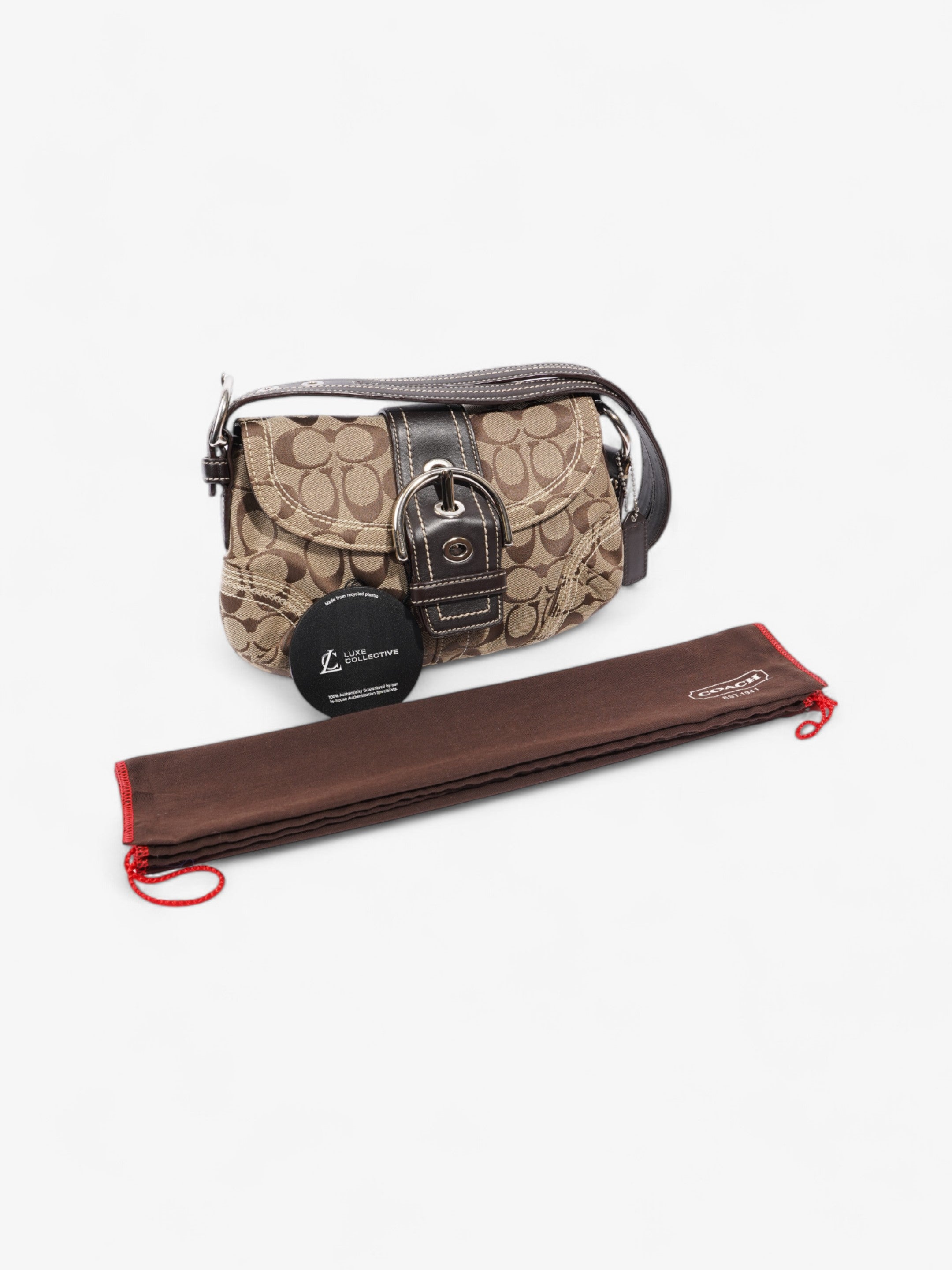 Coach Signature C Soho Beige / Brown Canvas