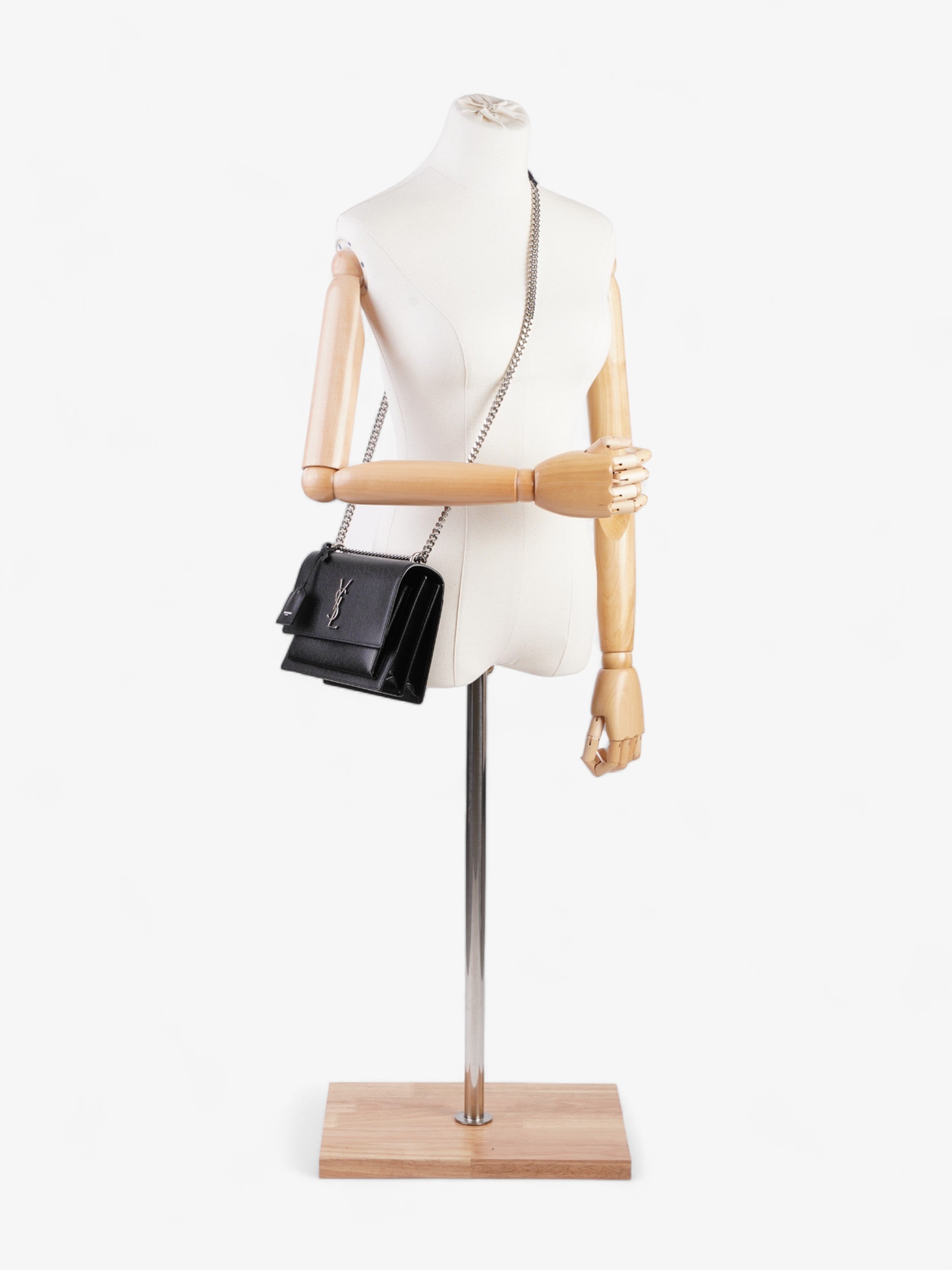 Saint Laurent Sunset Medium Black Leather