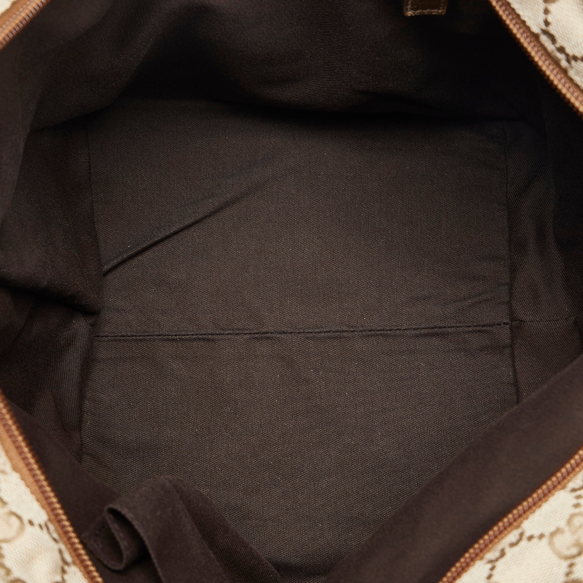 Brown Gucci GG Canvas Web Tote Bag