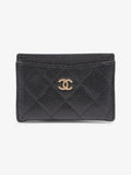 Chanel Card Holder Black Caviar Leather