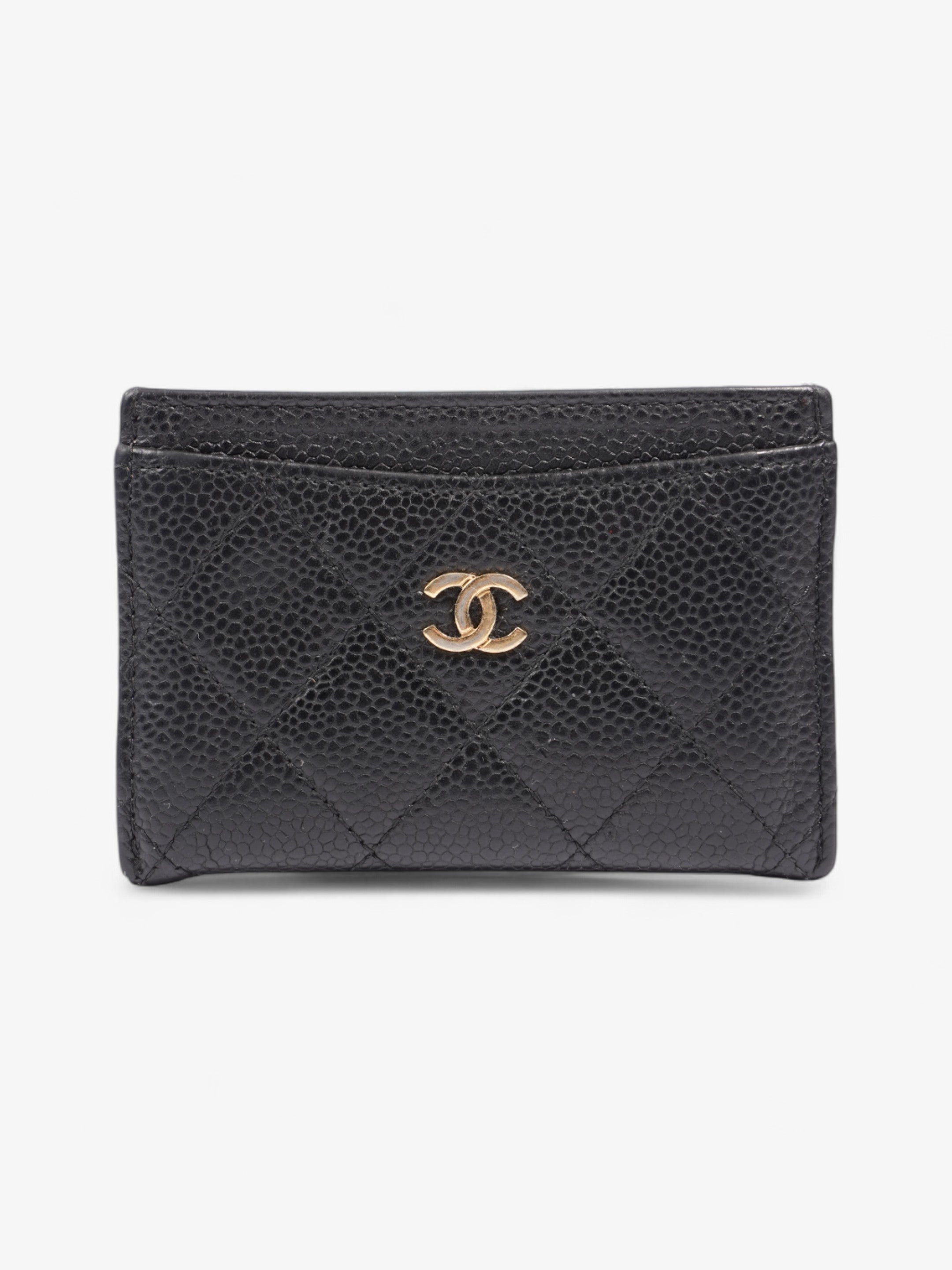 Chanel Card Holder Black Caviar Leather