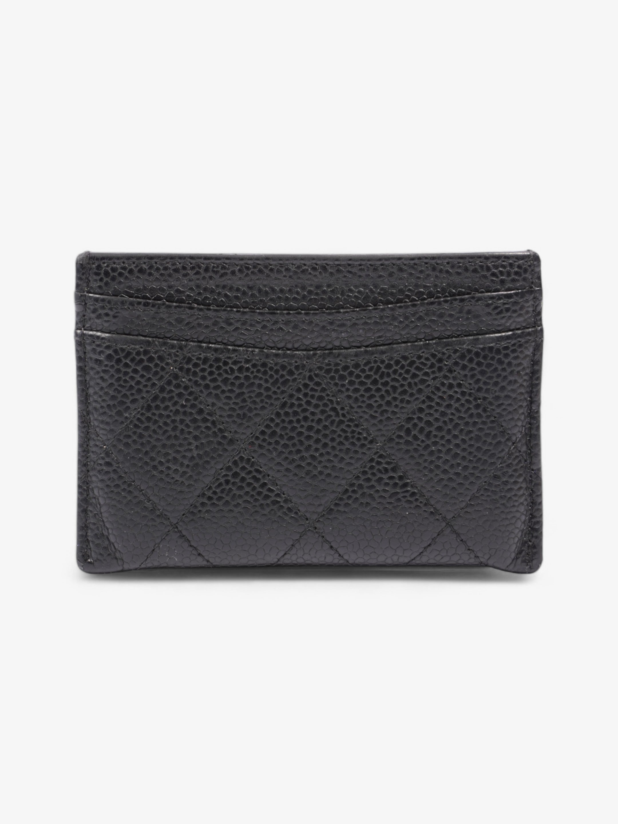 Chanel Card Holder Black Caviar Leather