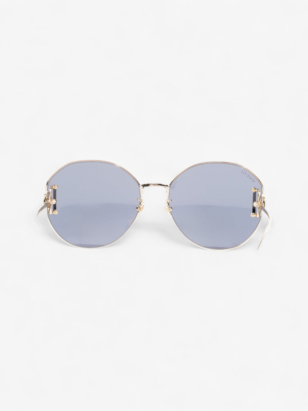 Gucci Interlocking G Sunglasses Gold / Black Acetate 140mm