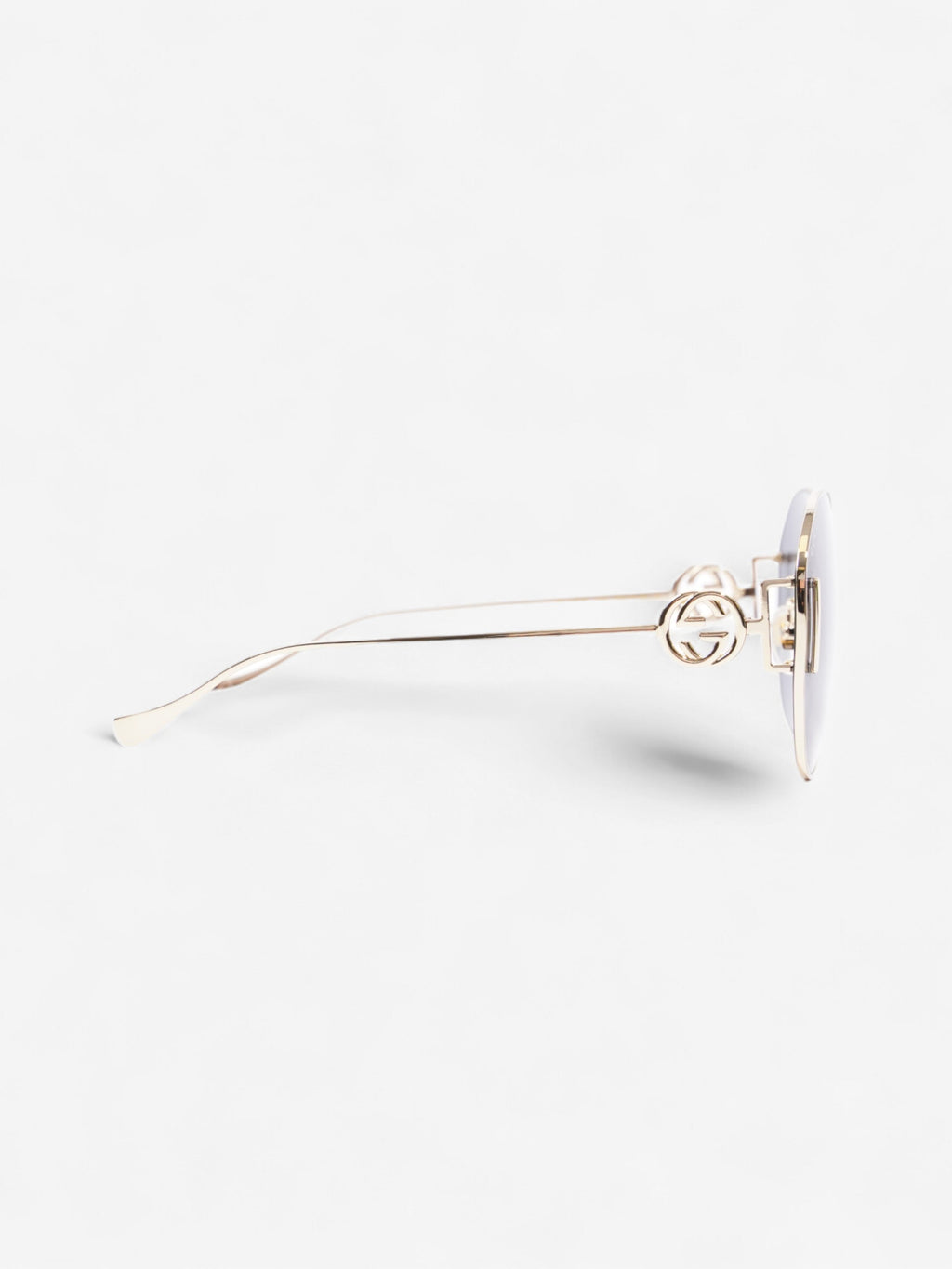 Gucci Interlocking G Sunglasses Gold / Black Acetate 140mm