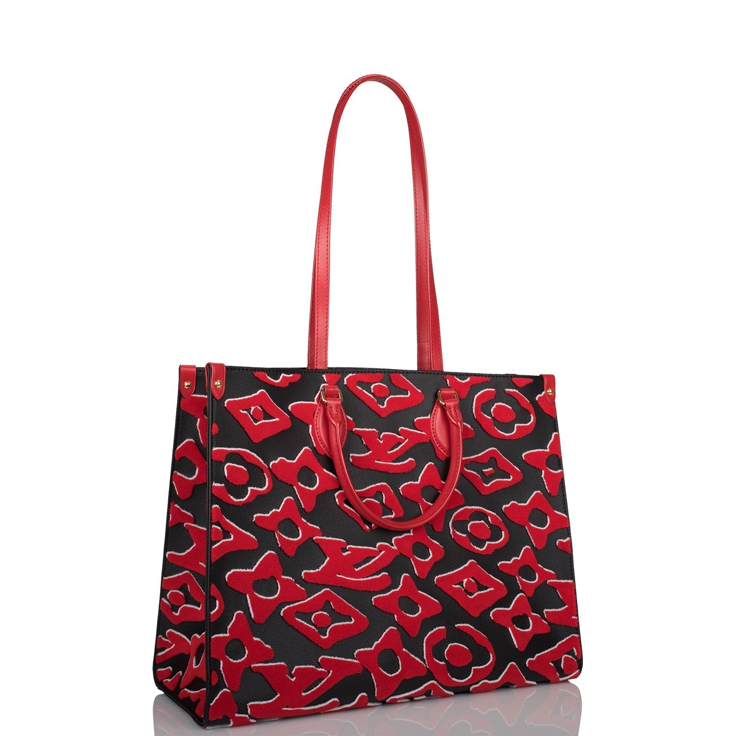 Louis Vuitton x UF Black and Red Tufted Monogram OnTheGo GM