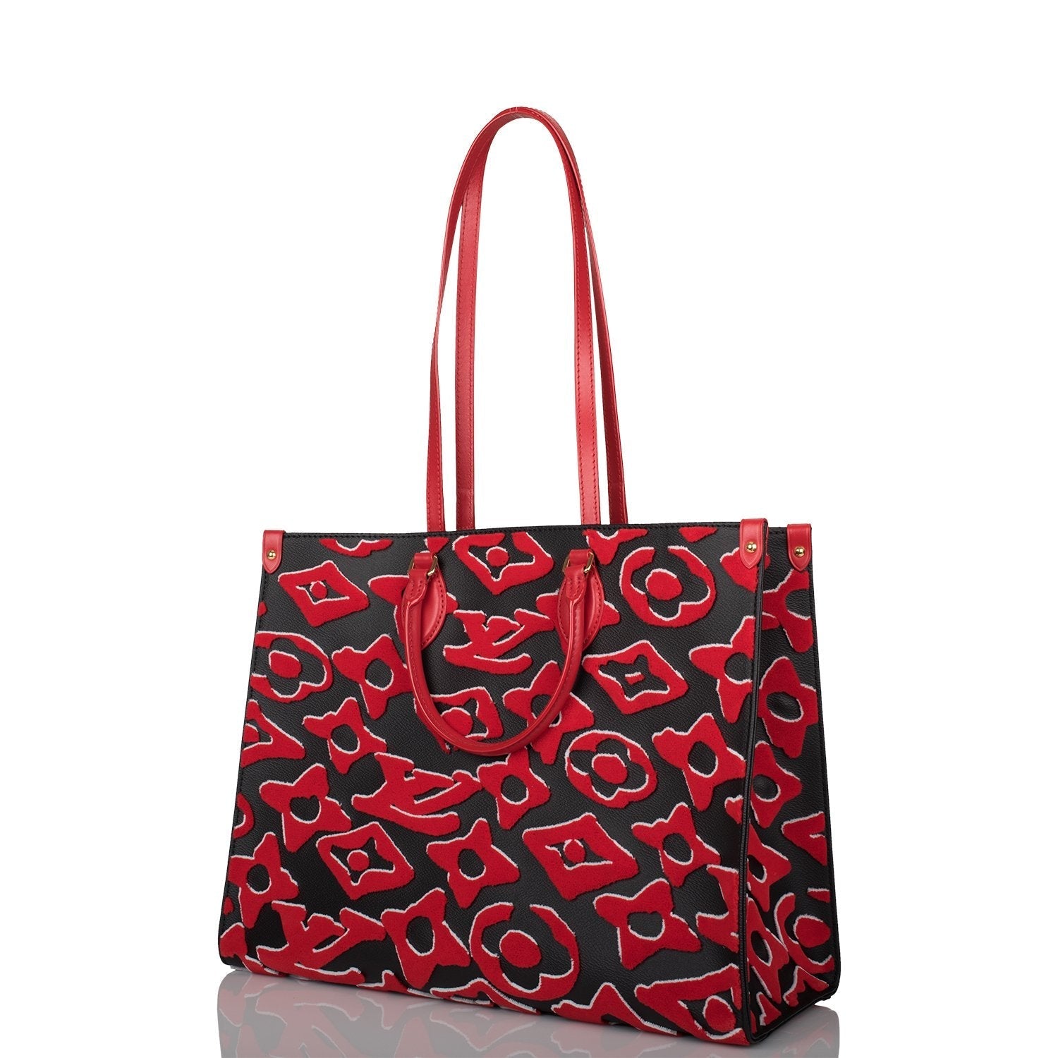 Louis Vuitton x UF Black and Red Tufted Monogram OnTheGo GM