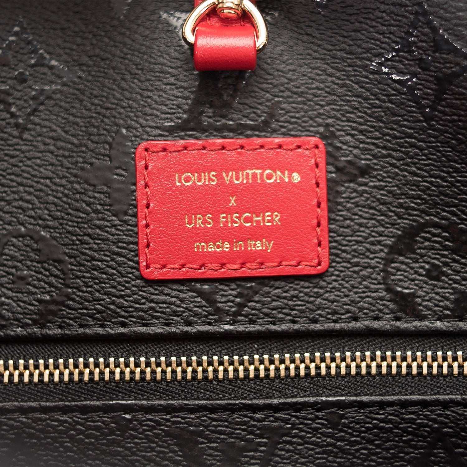 Louis Vuitton x UF Black and Red Tufted Monogram OnTheGo GM