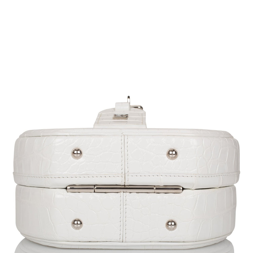 Louis Vuitton White Shiny Alligator Petite Boite Chapeau