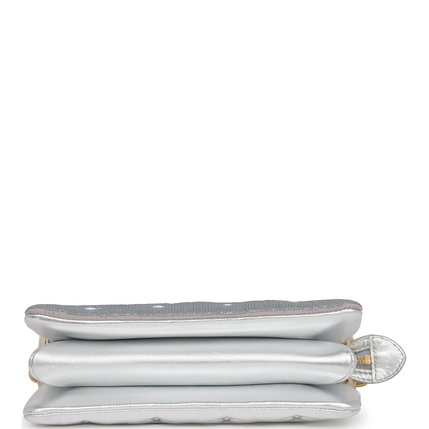 Louis Vuitton Silver Sequin Monogram Coussin BB