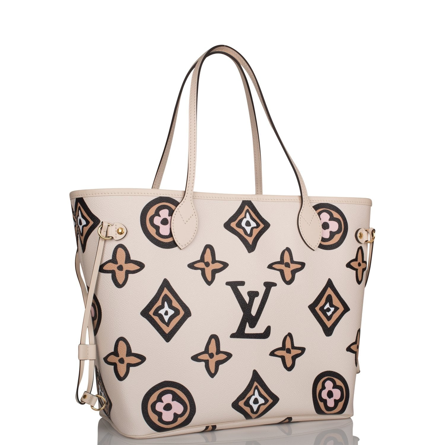 Louis Vuitton Cream Wild At Heart Giant Monogram Neverfull MM