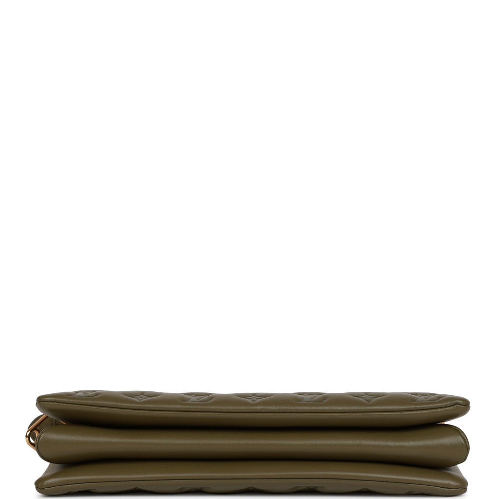 Louis Vuitton Coussin MM Khaki Green Lambskin Gold Hardware