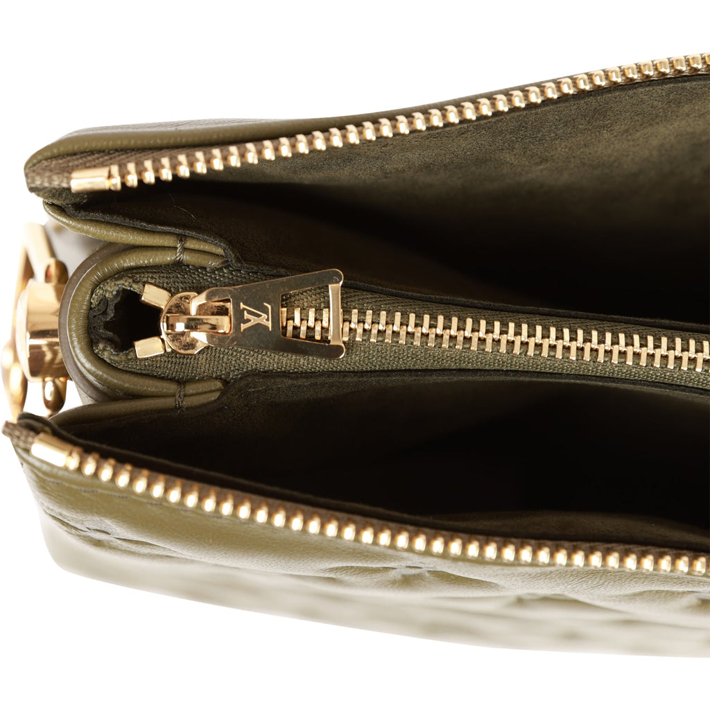 Louis Vuitton Coussin MM Khaki Green Lambskin Gold Hardware