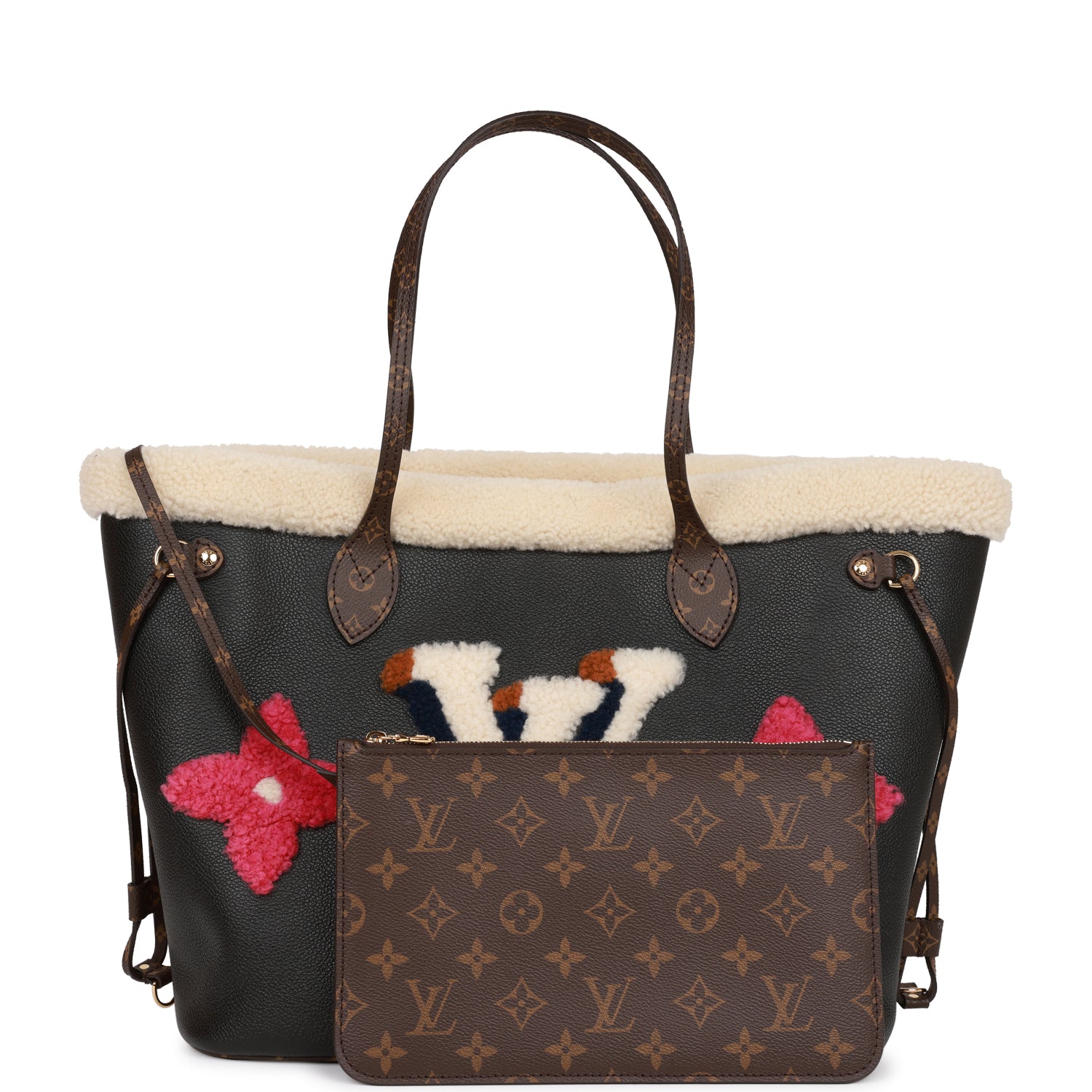 Louis Vuitton Teddy Monogram Shearling Neverfull MM