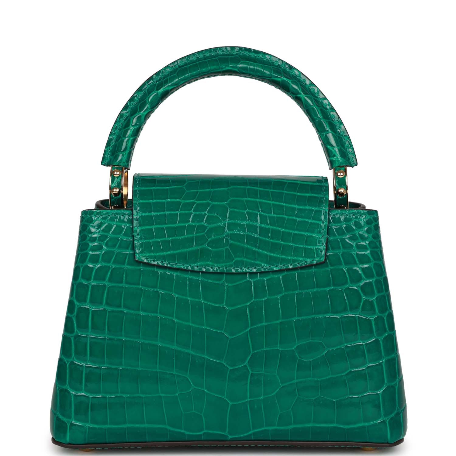 Louis Vuitton Mini Capucine Aquamarine Crocodile Gold Hardware