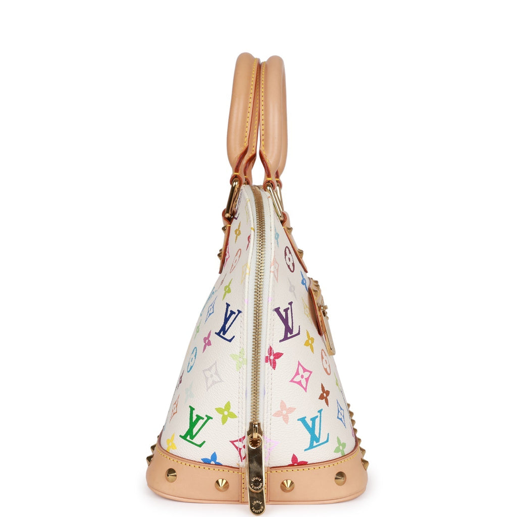 Louis Vuitton Vintage Monogram Multicolor White Alma PM Gold Hardware
