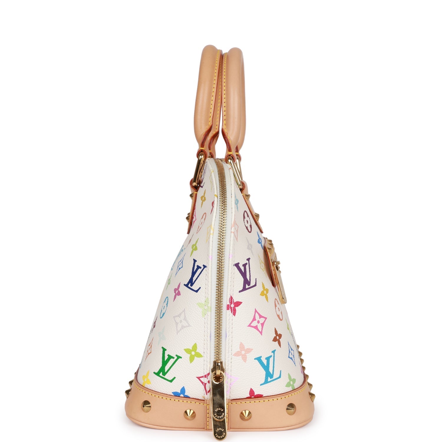 Louis Vuitton Vintage Monogram Multicolor White Alma PM Gold Hardware