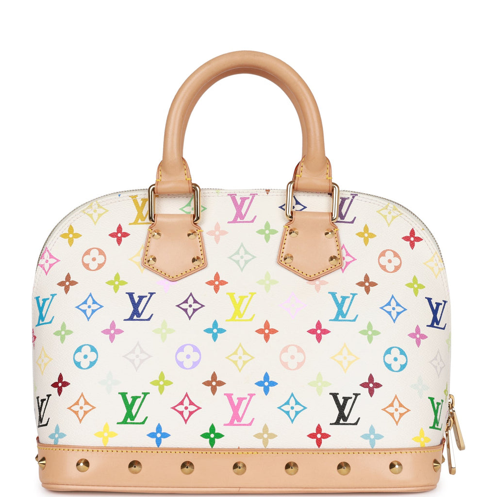 Louis Vuitton Vintage Monogram Multicolor White Alma PM Gold Hardware